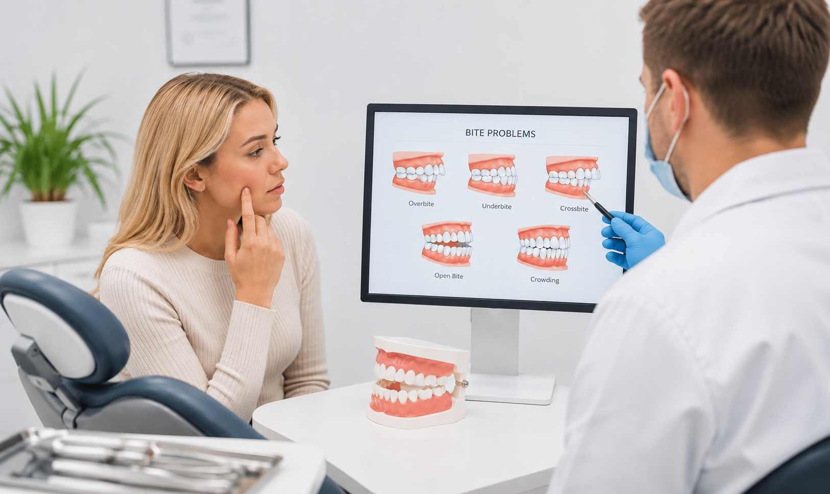 Patient Discussing Bite Problems